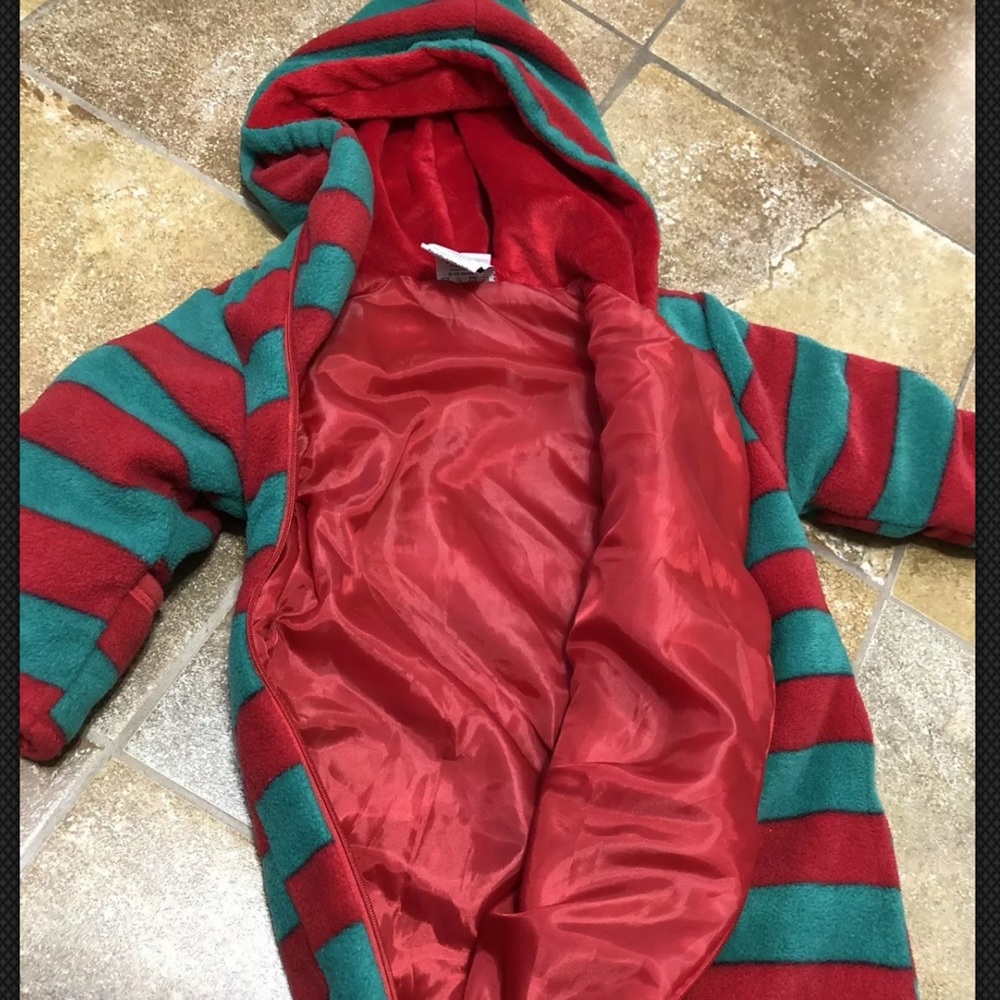 Sleeper 12 Months with Hood Christmas Reindeer - Picture 3 of 6
